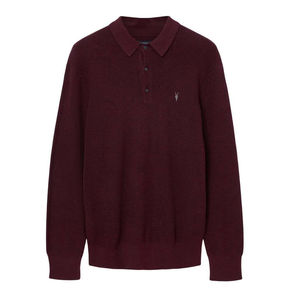 AllSaints Aspen Long Sleeve Polo Shirt